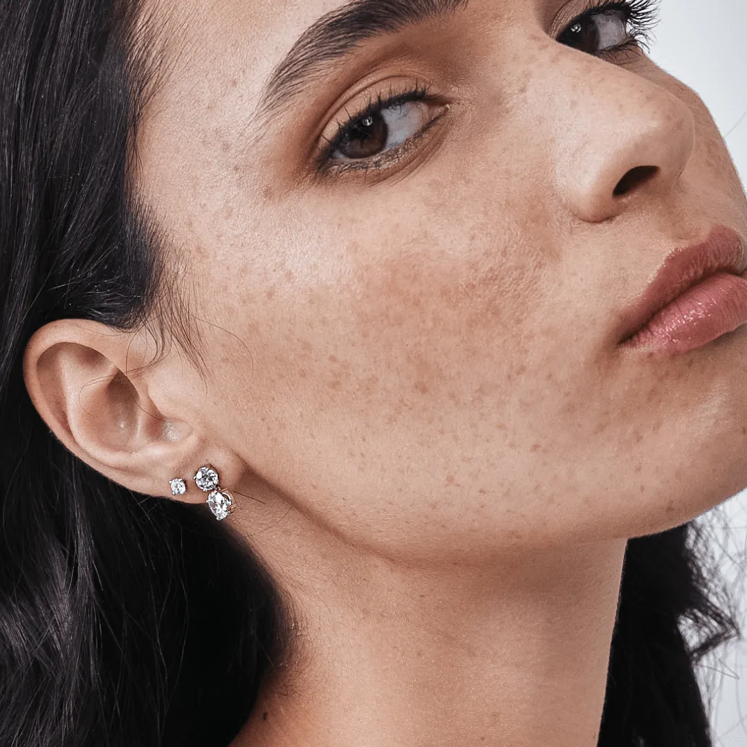 Yellow Gold Diamond Drop Earrings