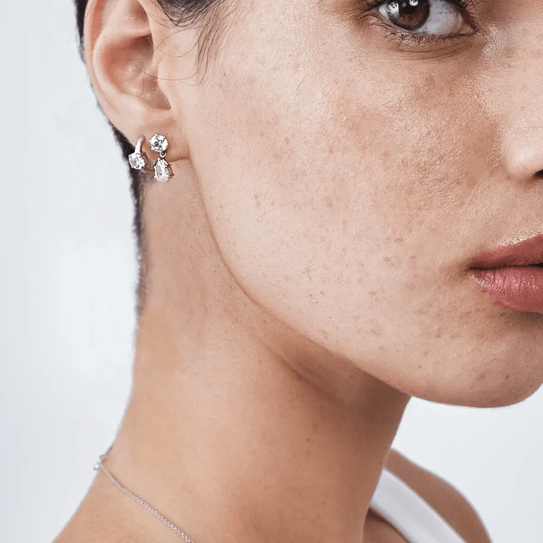 Yellow Gold Pear Diamond Earrings