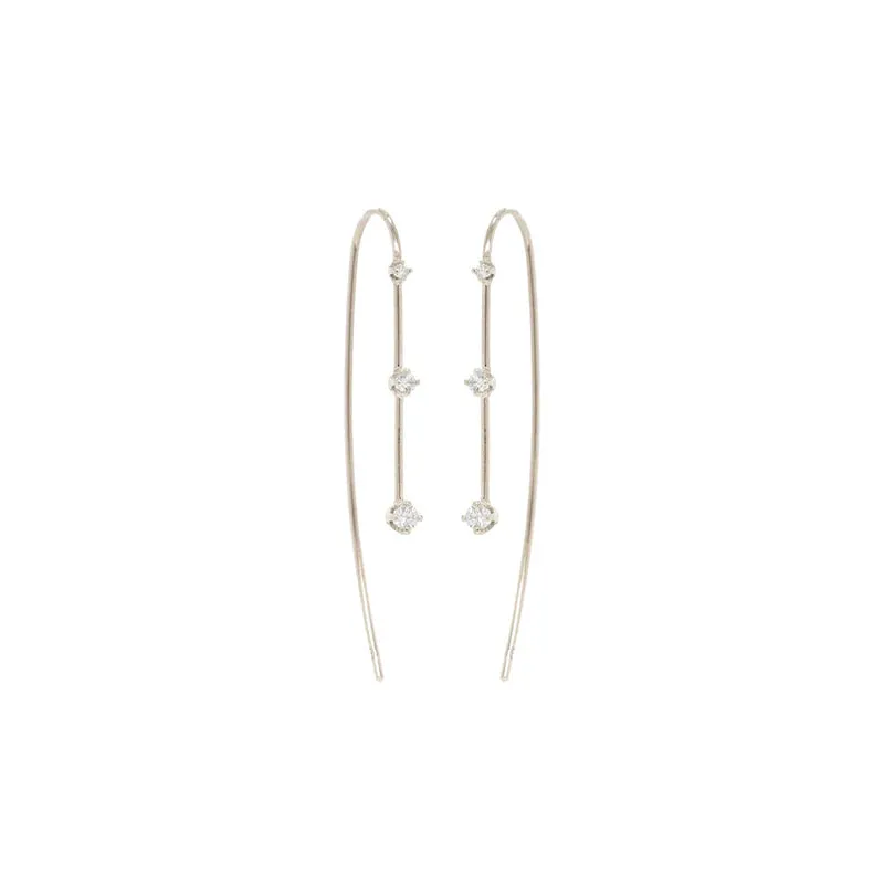Zoe Chicco Graduated 3 Prong Diamond Wire Earring