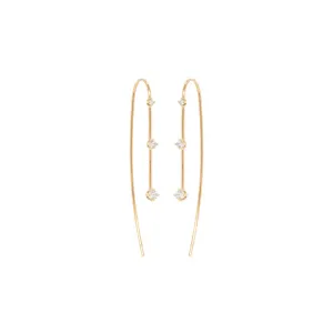 Zoe Chicco Graduated 3 Prong Diamond Wire Earring